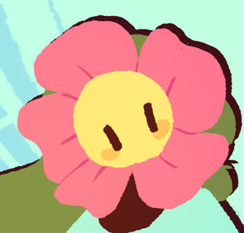 my main persona Heevan (a feminine human character with a flower for a face)